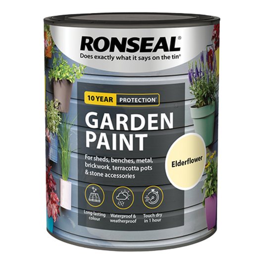 Ronseal Garden Paint 750ml - Elderflower - Ronseal