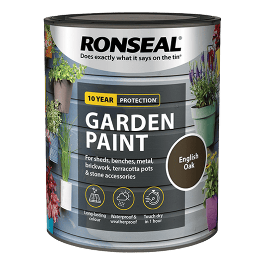 Ronseal Garden Paint 750ml - English Oak - Ronseal