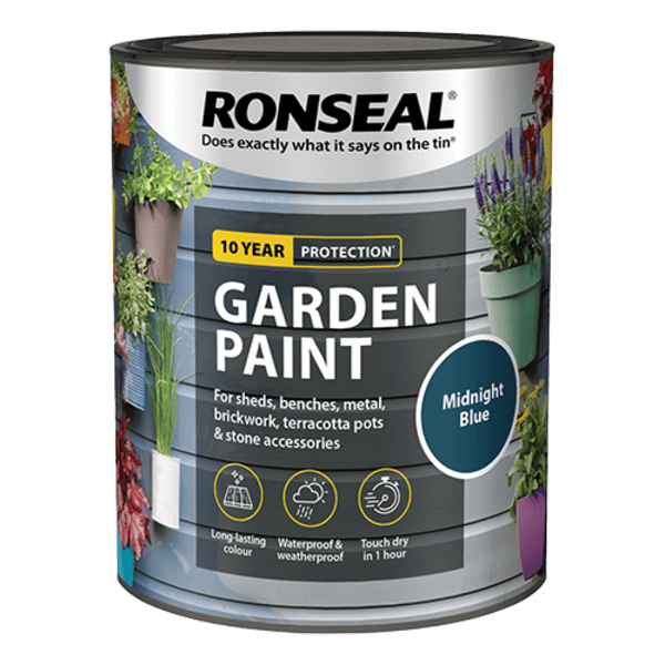 Ronseal Garden Paint 750ml - Midnight Blue - Ronseal
