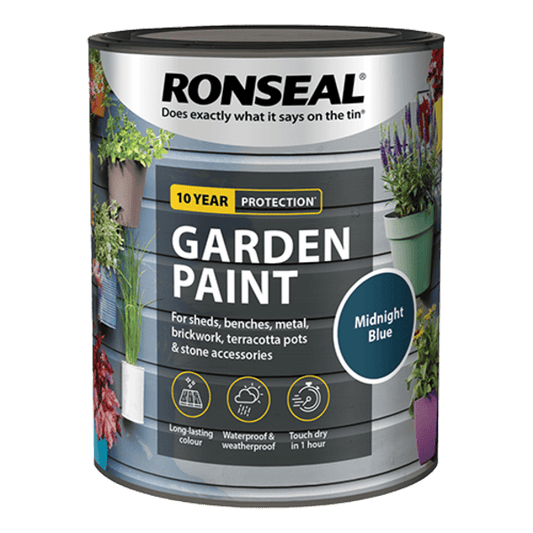 Ronseal Garden Paint 750ml - Midnight Blue - Ronseal