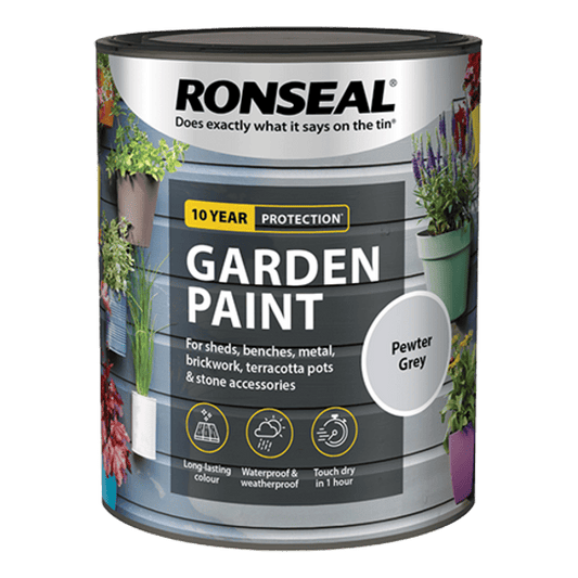 Ronseal Garden Paint 750ml - Pewter Grey - Ronseal