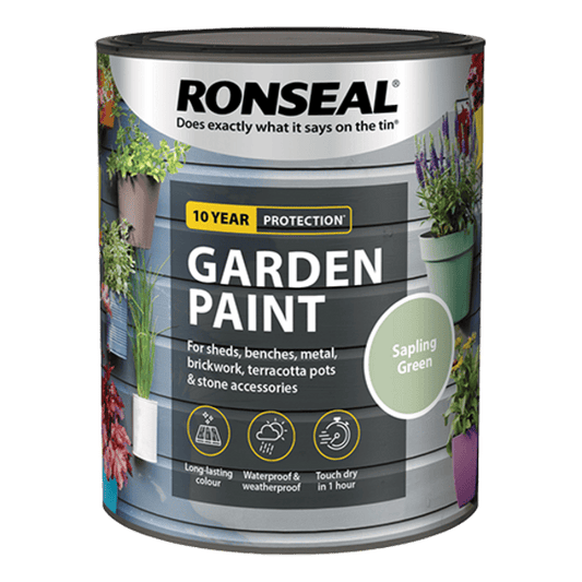 Ronseal Garden Paint 750ml - Sapling Green - Ronseal
