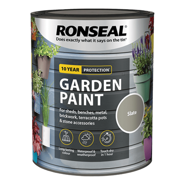 Ronseal Garden Paint 750ml - Slate - Ronseal