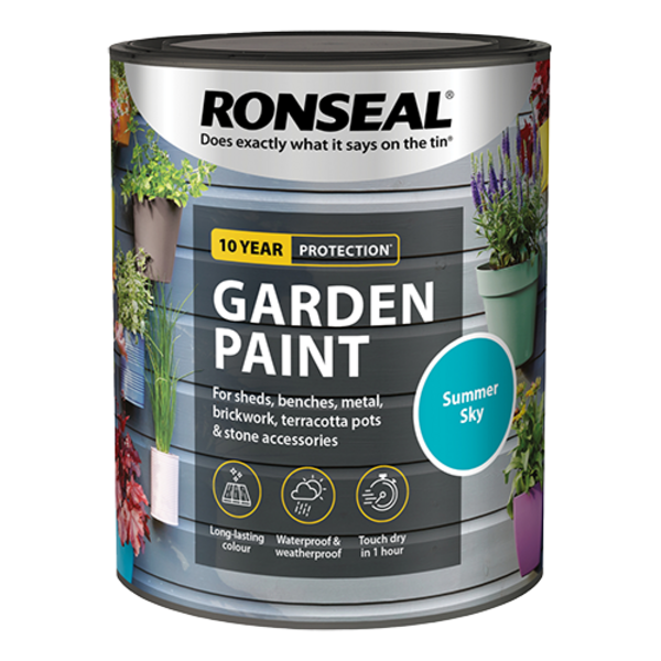 Ronseal Garden Paint 750ml - Summer Sky - Ronseal