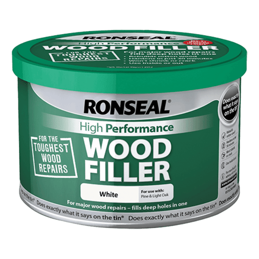 Ronseal High-Performance Wood Filler 275g - White - Ronseal