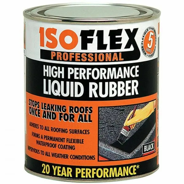 Ronseal Isoflex Liquid Rubber Black - 4.25 Litres - Ronseal