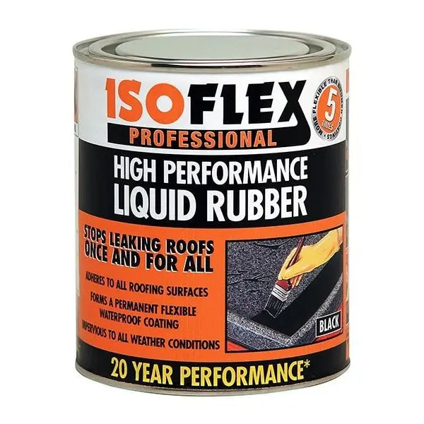 Ronseal Isoflex Liquid Rubber Black - 750ml - Ronseal