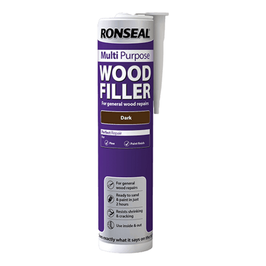Ronseal Multipurpose Wood Filler Cartridge 310ml - Dark - Ronseal