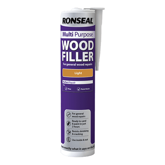Ronseal Multipurpose Wood Filler Cartridge 310ml - Light - Ronseal
