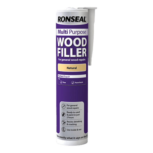 Ronseal Multipurpose Wood Filler Cartridge 310ml - Natural - Ronseal