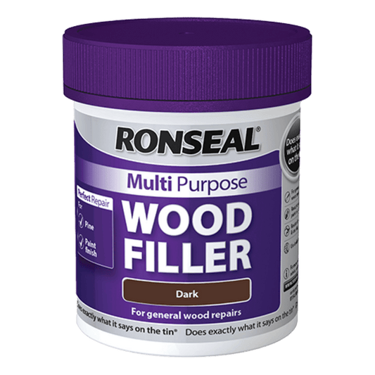 Ronseal Multipurpose Wood Filler Tub 250g - Dark - Ronseal