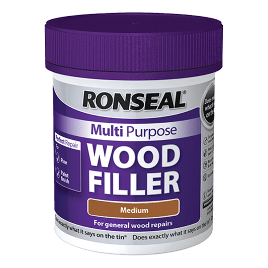 Ronseal Multipurpose Wood Filler Tub 250g - Medium - Ronseal