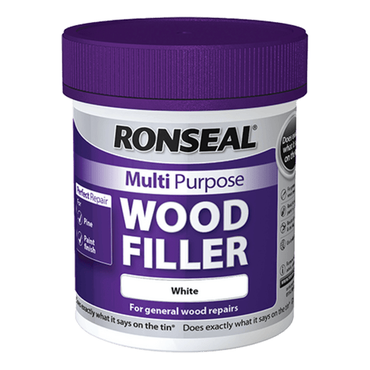 Ronseal Multipurpose Wood Filler Tub 250g - White - Ronseal