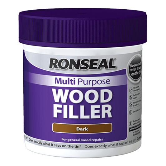 Ronseal Multipurpose Wood Filler Tub 465g - Dark - Ronseal