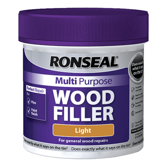 Ronseal Multipurpose Wood Filler Tub 465g - Light - Ronseal