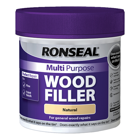 Ronseal Multipurpose Wood Filler Tub 465g - Natural - Ronseal