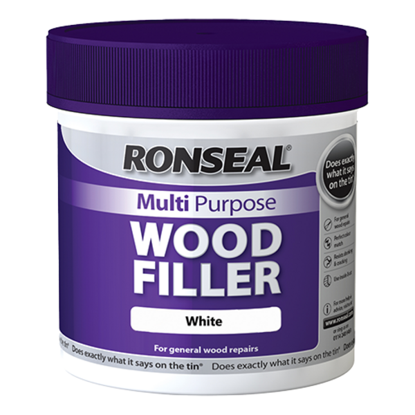 Ronseal Multipurpose Wood Filler Tub 465g - White - Ronseal