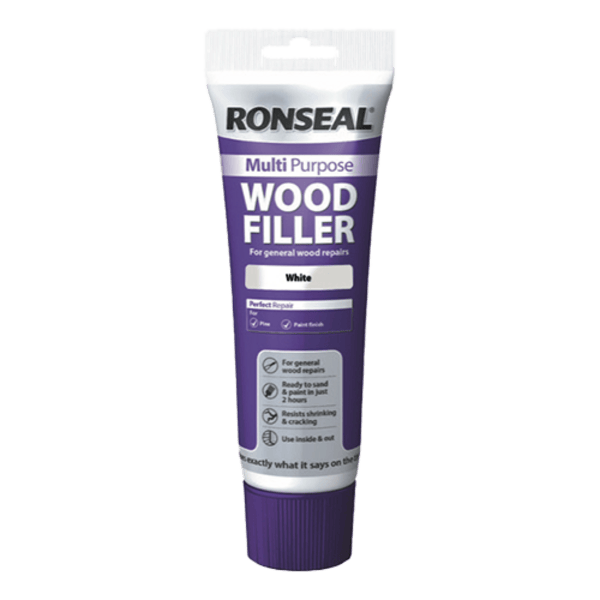 Ronseal Multipurpose Wood Filler Tube 100g - White - Ronseal