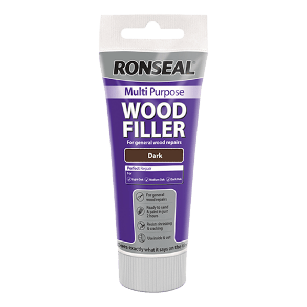 Ronseal Multipurpose Wood Filler Tube 100g - Dark - Ronseal
