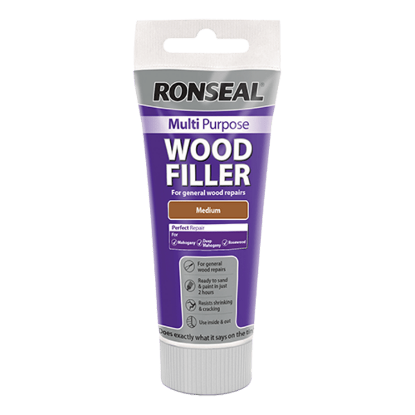 Ronseal Multipurpose Wood Filler Tube 100g - Medium - Ronseal
