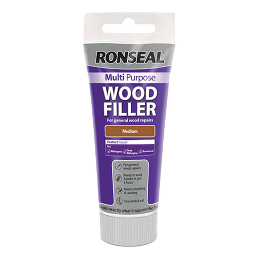 Ronseal Multipurpose Wood Filler Tube 100g - Medium - Ronseal