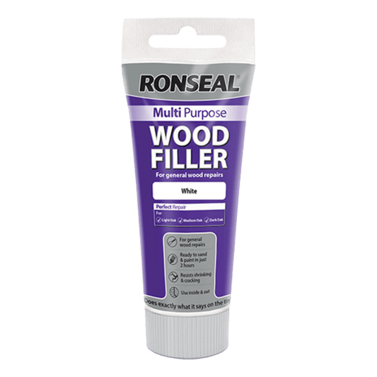 Ronseal Multipurpose Wood Filler Tube 325g - White - Ronseal
