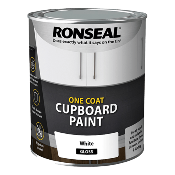 Ronseal One Coat Cupboard Paint 750ml - All Colours - Ronseal
