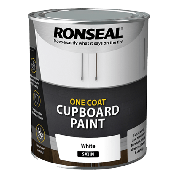Ronseal One Coat Cupboard Paint 750ml - All Colours - Ronseal