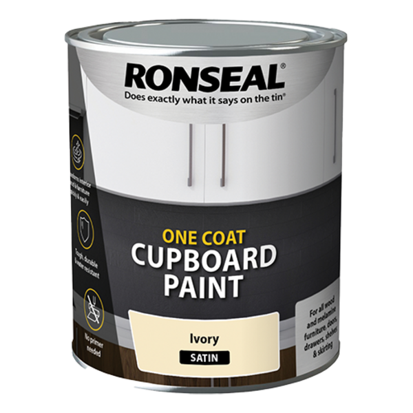 Ronseal One Coat Cupboard Paint 750ml - All Colours - Ronseal