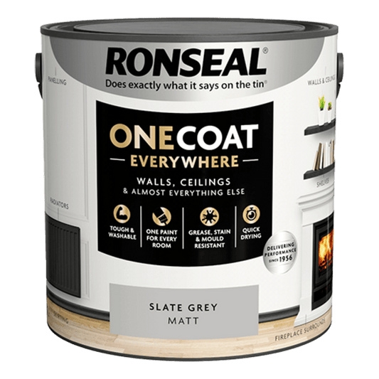 Ronseal One Coat Everywhere Interior Paint 2.5 Litres - All Colours - Ronseal