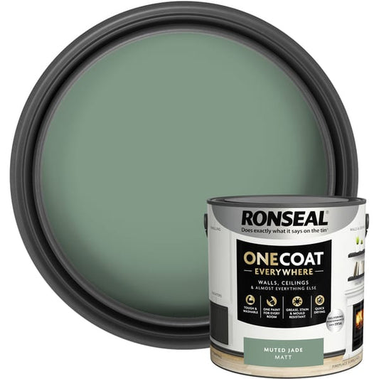Ronseal One Coat Everywhere Interior Paint 2.5 Litres - Muted Jade - Ronseal