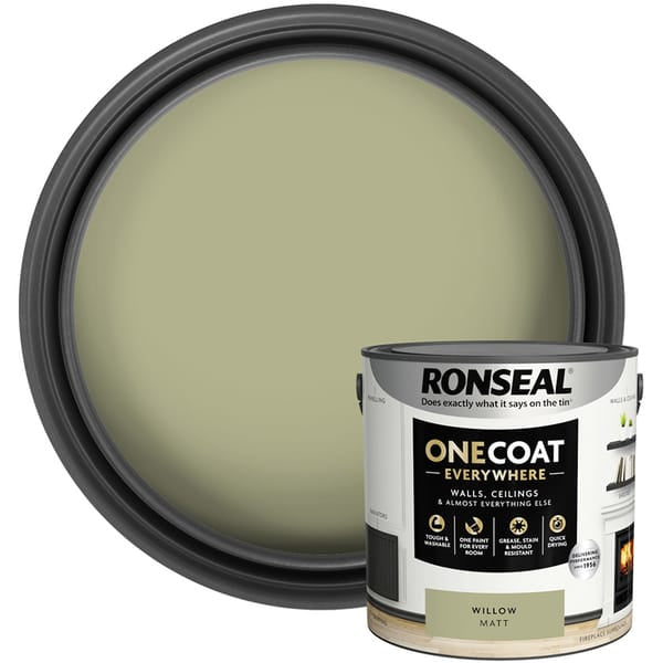 Ronseal One Coat Everywhere Interior Paint 2.5 Litres - Willow - Ronseal