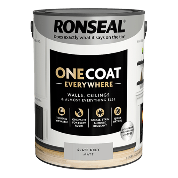 Ronseal One Coat Everywhere Interior Paint 5 Litres - All Colours - Ronseal