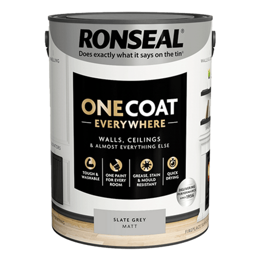 Ronseal One Coat Everywhere Interior Paint 5 Litres - All Colours - Ronseal