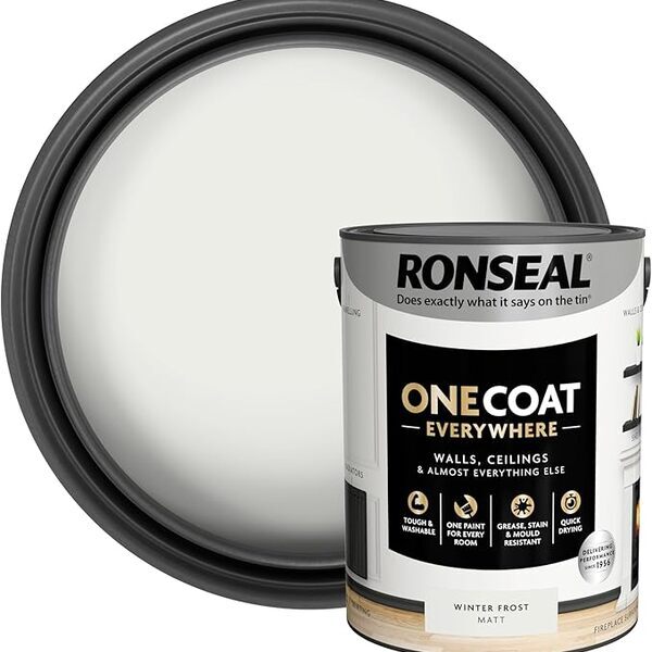 Ronseal One Coat Everywhere Interior Paint 5 Litres - Winter Frost - Ronseal
