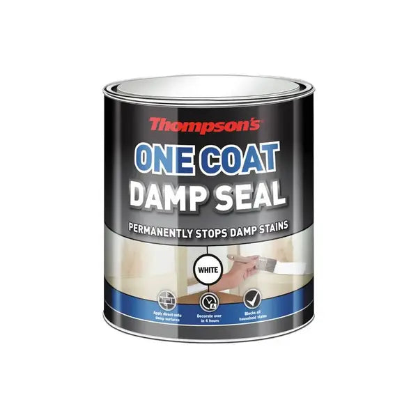Ronseal One Coat Stain Block Damp Seal White - 250ml - Ronseal