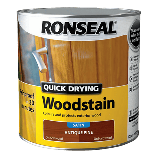 Ronseal Quick Drying Woodstain 2.5 Litres - Antique Pine - Ronseal