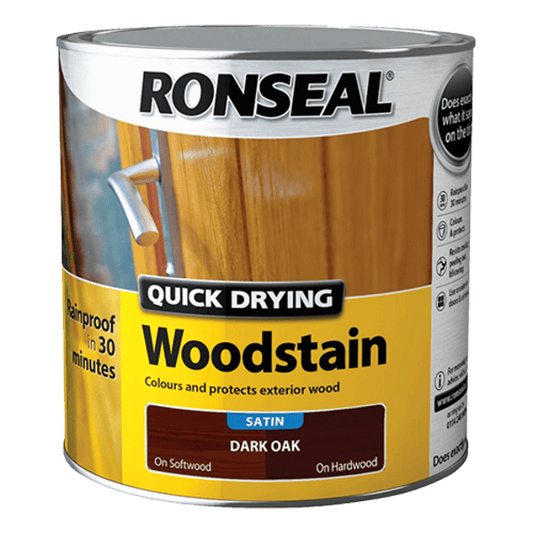 Ronseal Quick Drying Woodstain 2.5 Litres - Dark Oak - Ronseal
