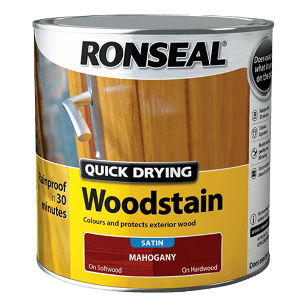 Ronseal Quick Drying Woodstain 2.5 Litres - Mahogany - Ronseal