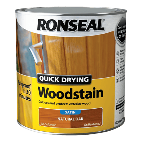 Ronseal Quick Drying Woodstain 2.5 Litres - Natural Oak - Ronseal