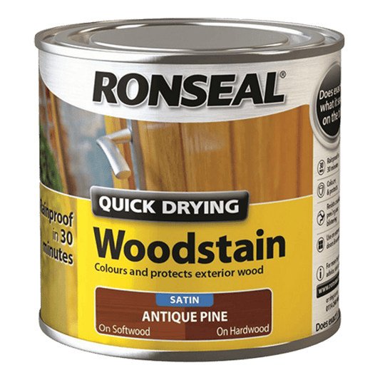 Ronseal Quick Drying Woodstain 250ml - Antique Pine - Ronseal