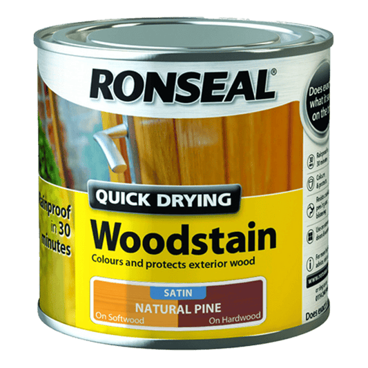 Ronseal Quick Drying Woodstain 250ml - Natural Pine - Ronseal