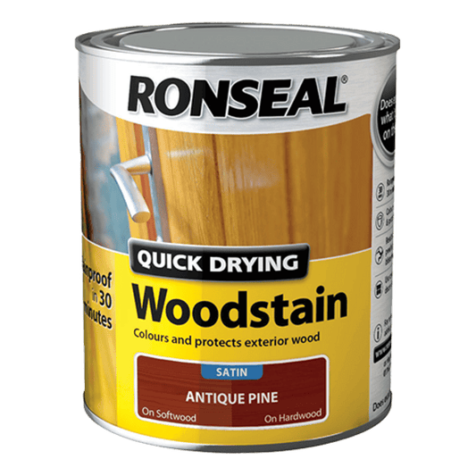 Ronseal Quick Drying Woodstain 750ml - Antique Pine - Ronseal