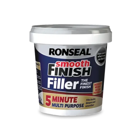 Ronseal Smooth Finish 5 Minute Multipurpose Filler Tub - 600ml - Ronseal