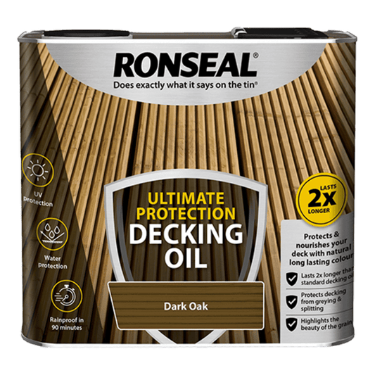 Ronseal Ultimate Protection Decking Oil 2.5 Litres - Dark Oak - Ronseal
