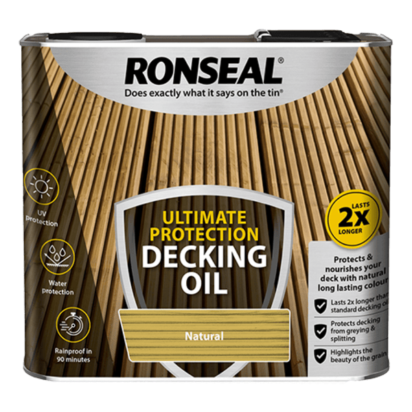 Ronseal Ultimate Protection Decking Oil 2.5 Litres - Natural - Ronseal