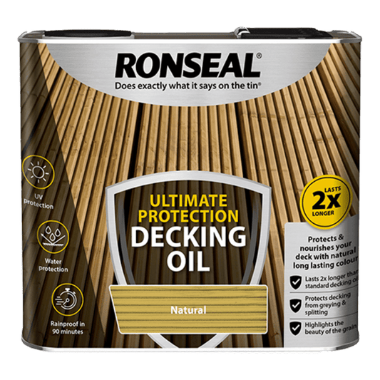 Ronseal Ultimate Protection Decking Oil 2.5 Litres - Natural - Ronseal