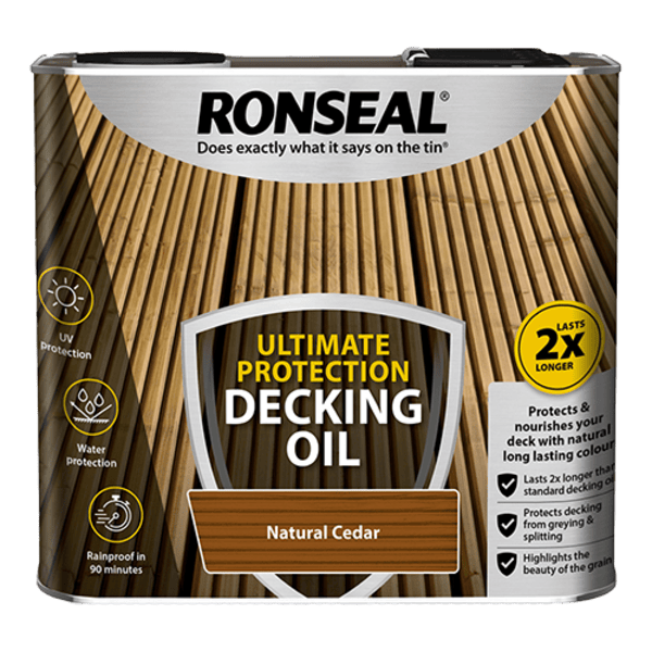Ronseal Ultimate Protection Decking Oil 2.5 Litres - Natural Cedar - Ronseal