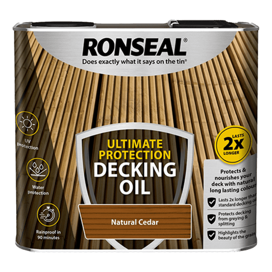 Ronseal Ultimate Protection Decking Oil 2.5 Litres - Natural Cedar - Ronseal