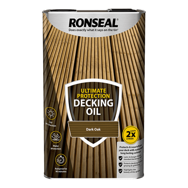 Ronseal Ultimate Protection Decking Oil 5 Litres - Dark Oak - Ronseal